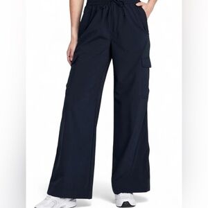 Old Navy High-Waisted StretchTech Wide-Leg Cargo Pants Navy SZ L